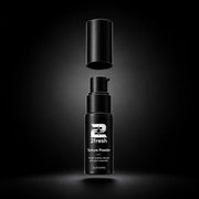 2fresh Texture Powder with cap lifted above the exposed pump on a black studio background