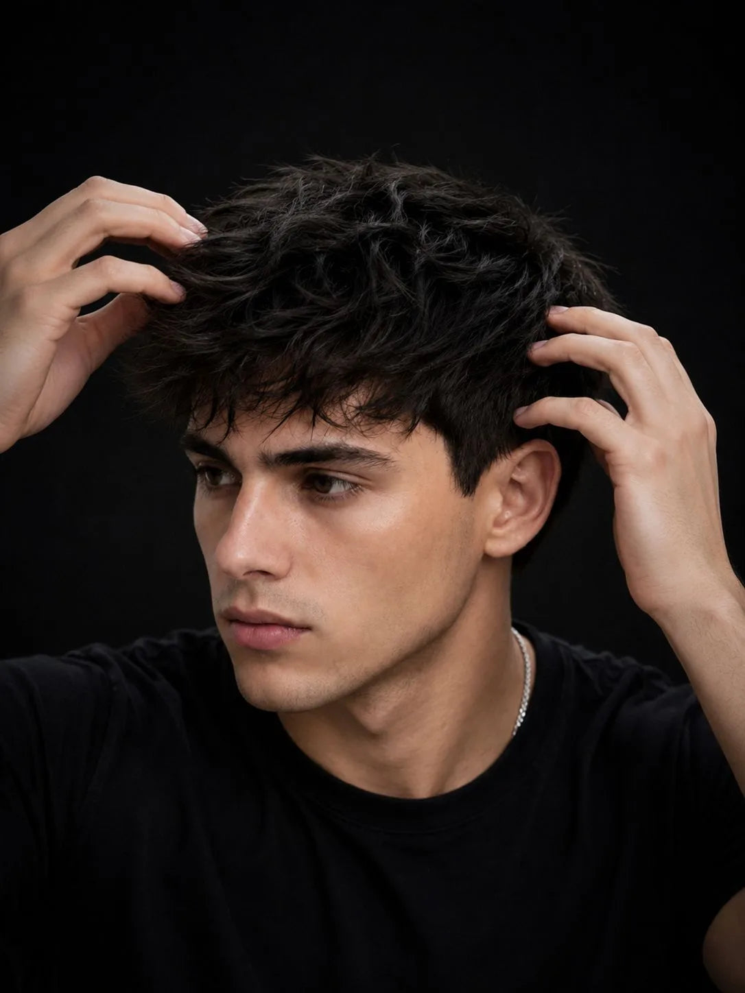 Shaping textured hair into the finished style