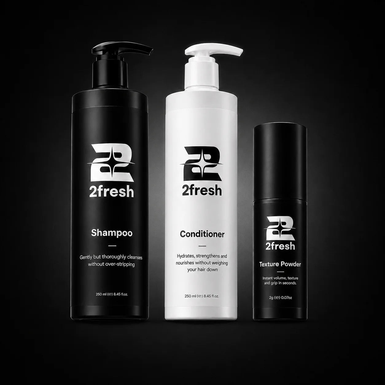 2Fresh Complete Hair Trio with Shampoo, Conditioner and Texture Powder