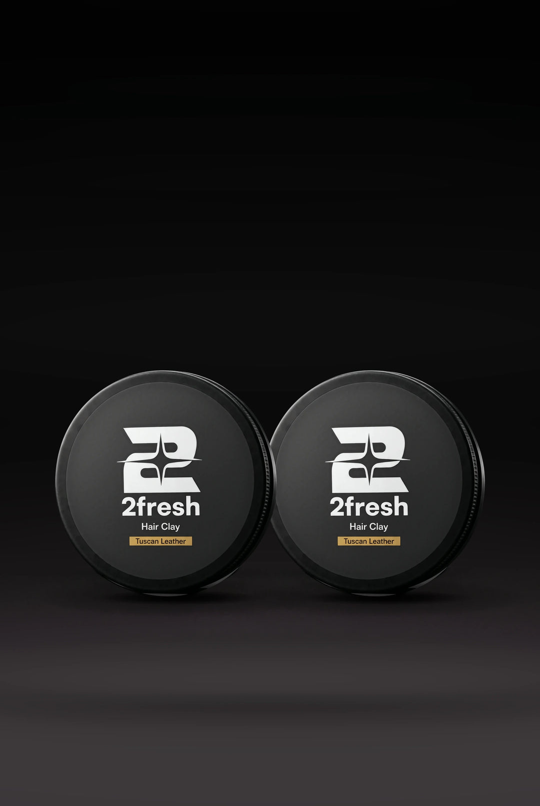 Two 2fresh Hair Clay tins in Tuscan Leather